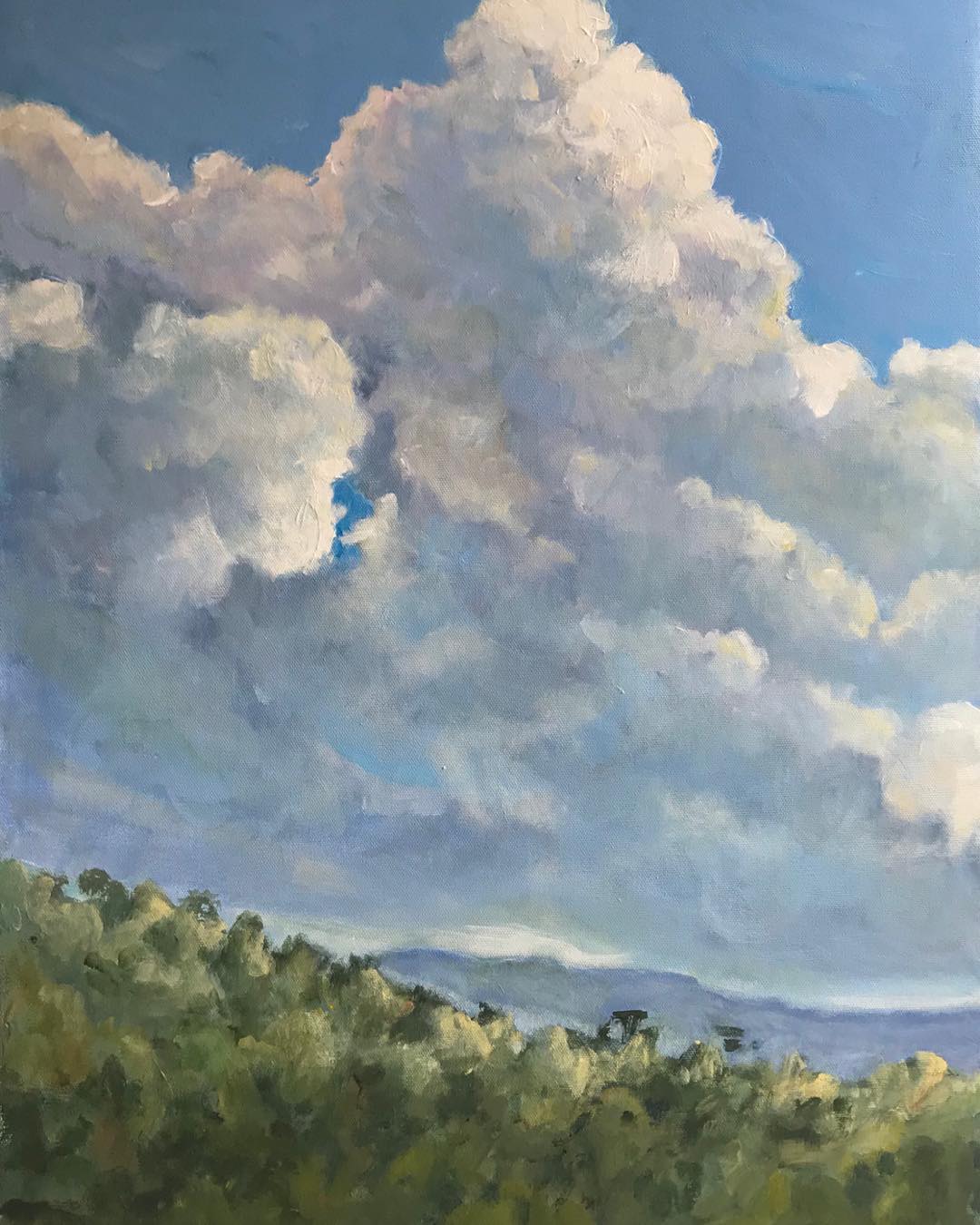 #orage#peinture#toile#acrylique#nuages#ciel noir#provence#